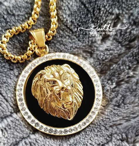 versace men jewelry|authentic Versace lion necklace.